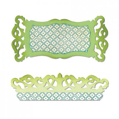 Sizzlits medium Scrollwork Label & Edge